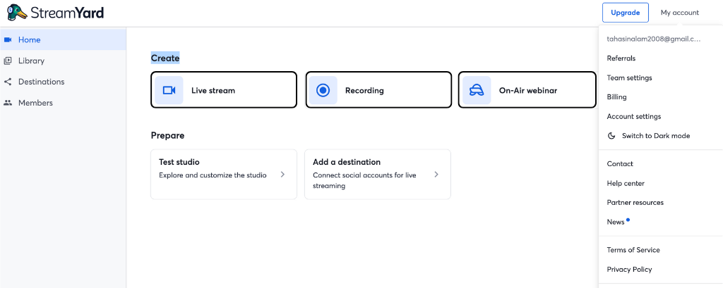 Personal Experience with Streamyard
