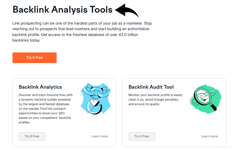 Semrush Backlink Analysis Tools