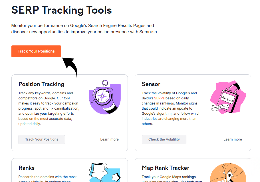 Semrush SERP Trackers