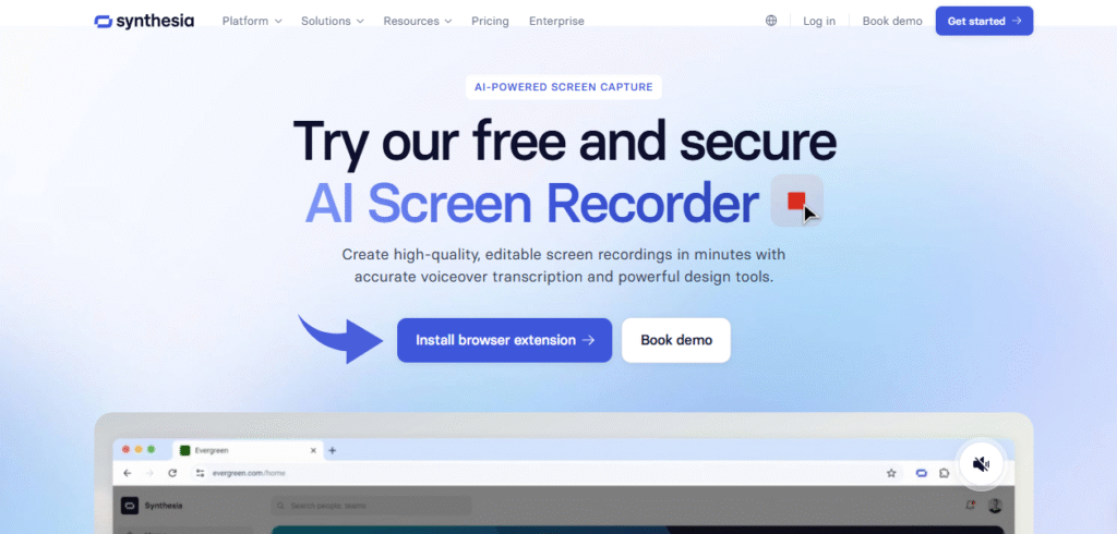 Synthesia AI Screen Recorder
