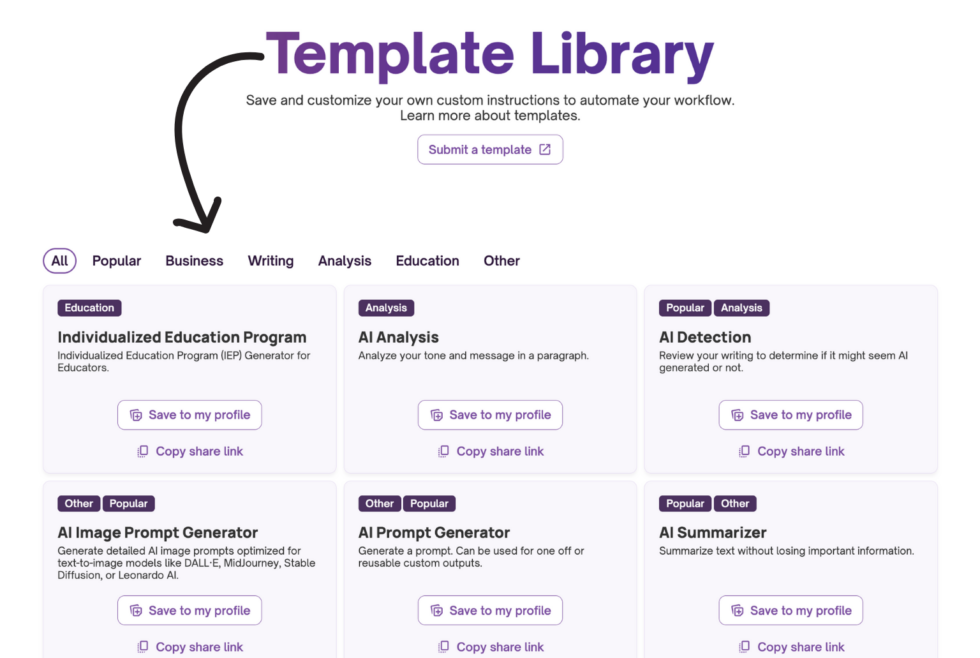 Paragraph AI Template Library Image
