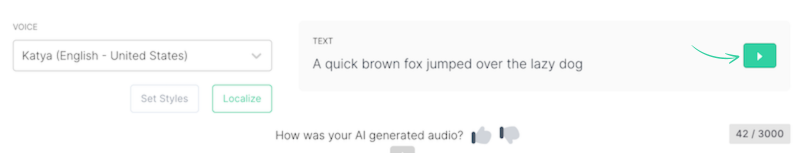 Text to speech using resemble ai