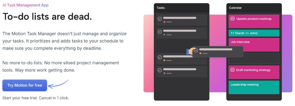 Task Manager feature of Motion AI