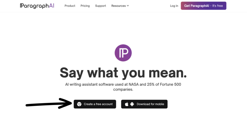 Paragraph AI Review: The Best AI Writing Assistant in 2026? 3 Paragraph AI homepage