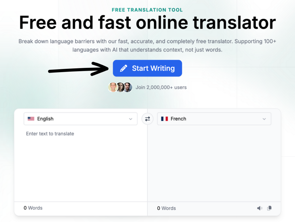 phrasly AI fast online translator