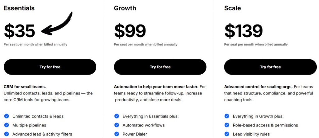 Close CRM Pricing
