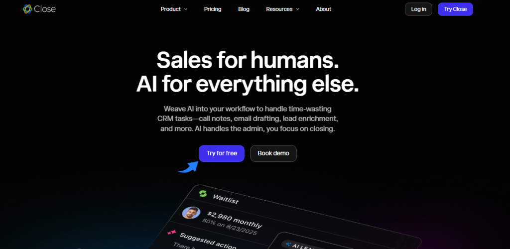 Close CRM Sales AI