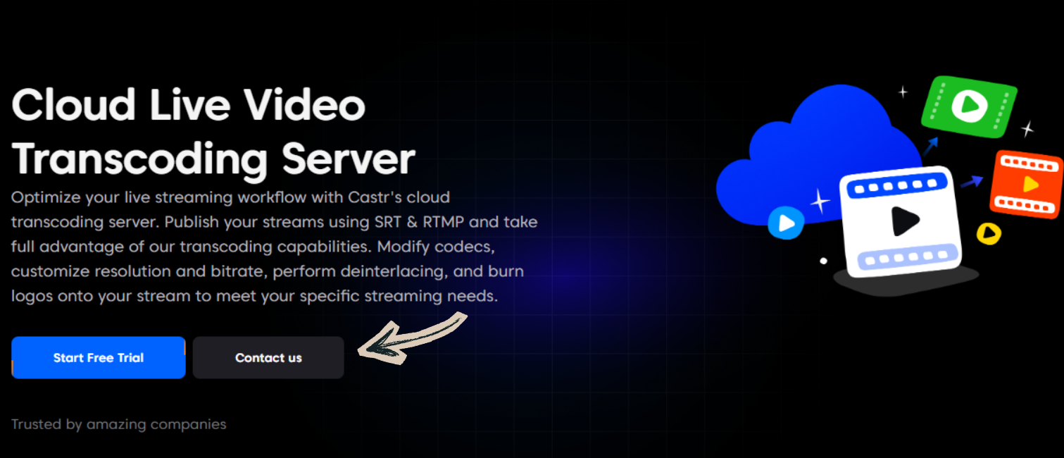 Castr Cloud Live Video Transcoding Server
