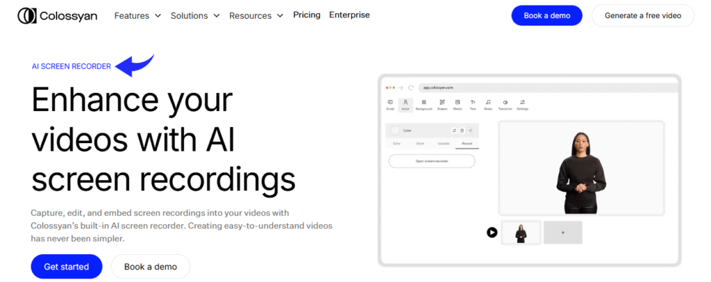 Colossyan AI SCREEN RECORDER