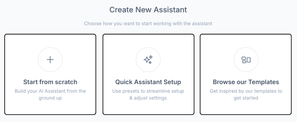 Create your new Assistant