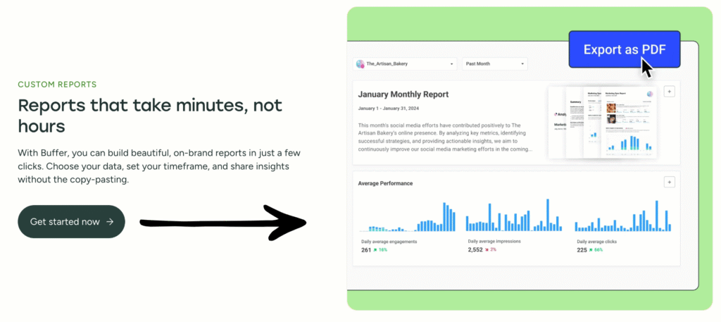 buffer Custom reports