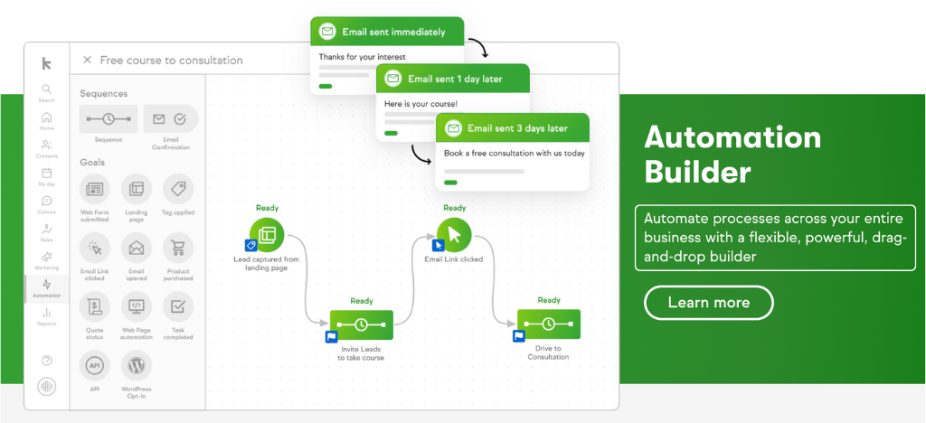 Keap CRM Automation Builder