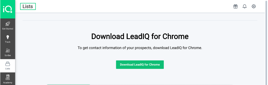 LeadIQ lists