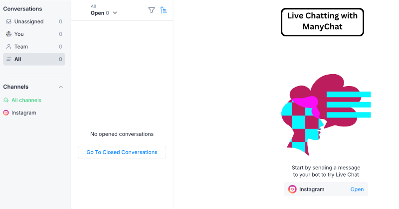 Live Chatting with ManyChat