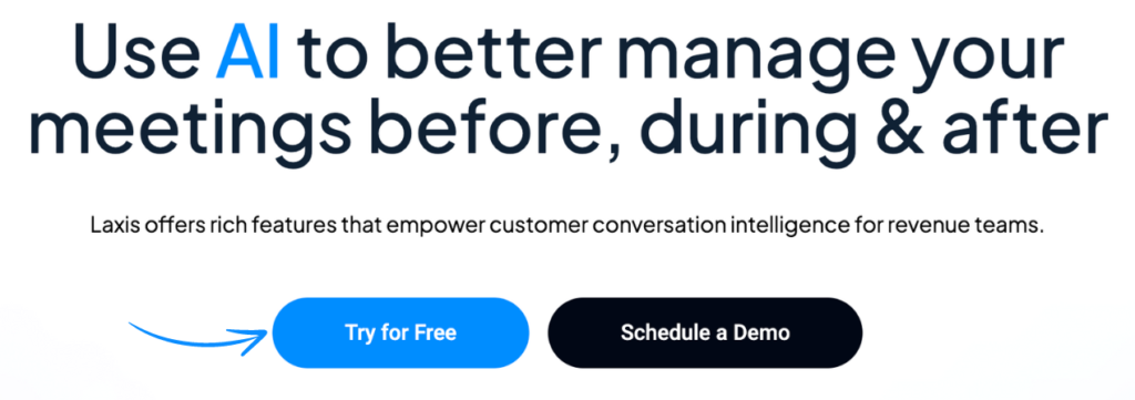 Manage your meetings with Laxis