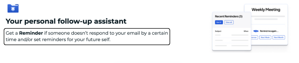 Personal follow up assistant