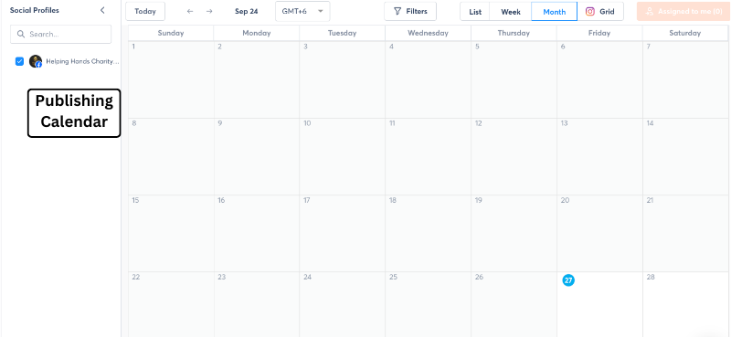 Publishing Calendar