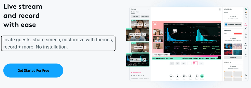 Record your Video with Streamlabs