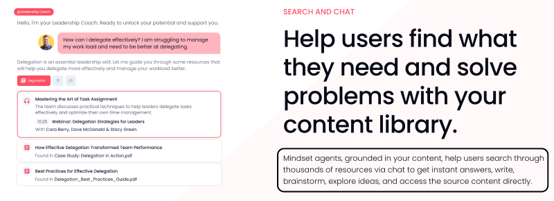 Search and chat with Mindset AI