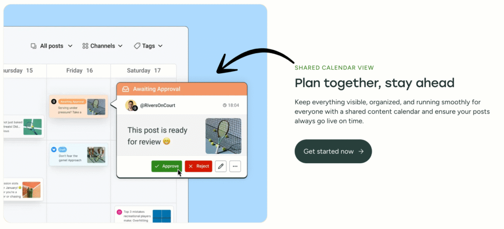 buffer Shared calendar view