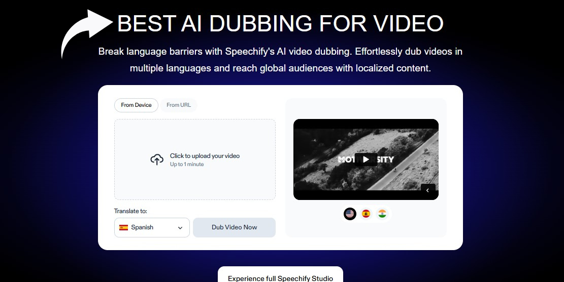 Speechify AI Dubbing
