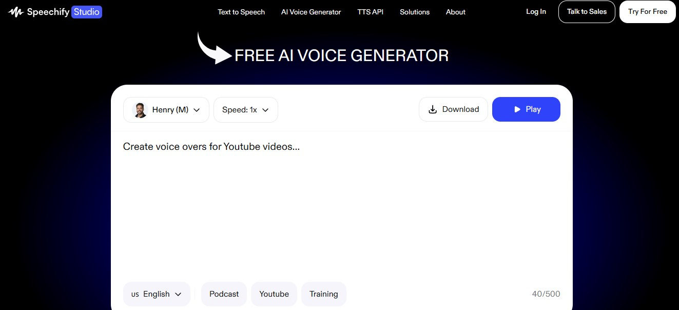 Speechify AI Voice Generator