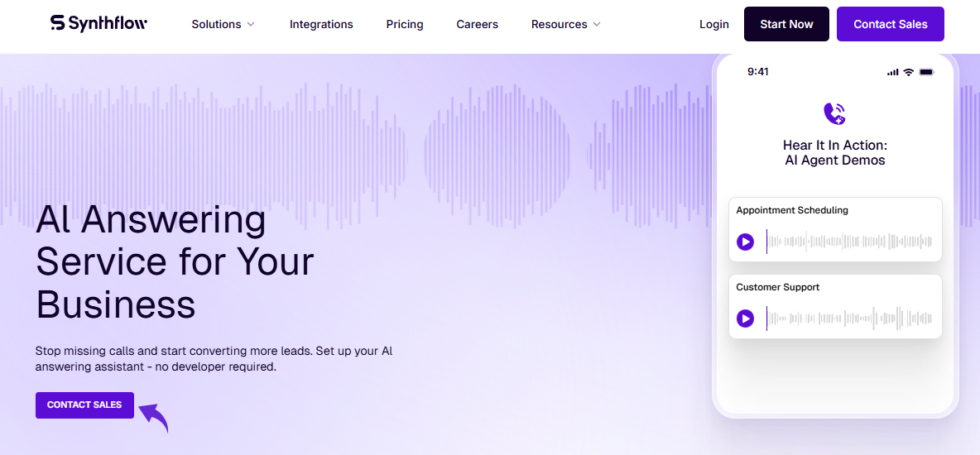 Synthflow Automated Answering Service Image