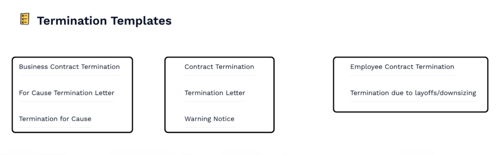 breezy hr Termination Templates