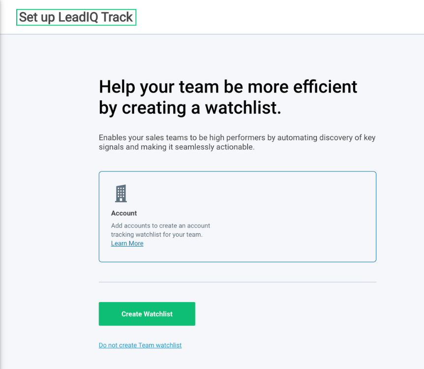 Tracking feature of LeadIQ