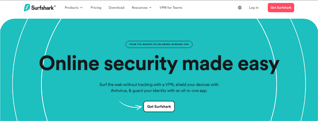 Surfshark Homepage