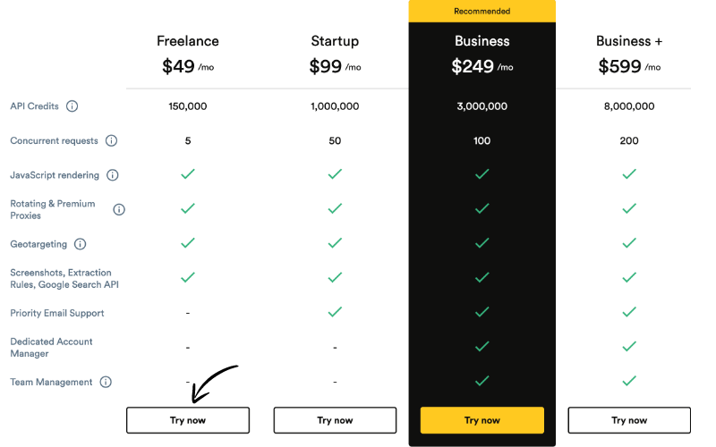 ScrapingBee Pricing