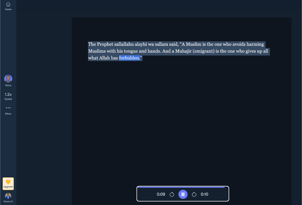 Text to Speech using Speechify