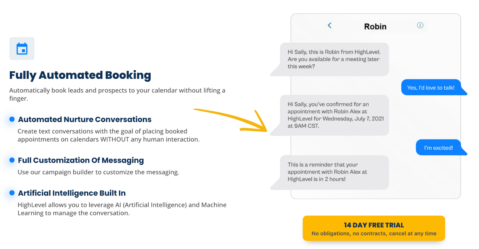 gohighlevel Fully Automated Booking