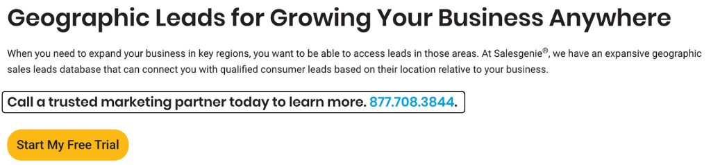 Salesgenie features