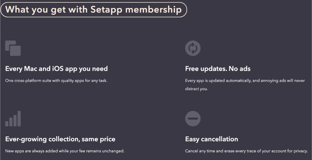 What you get with Setapp