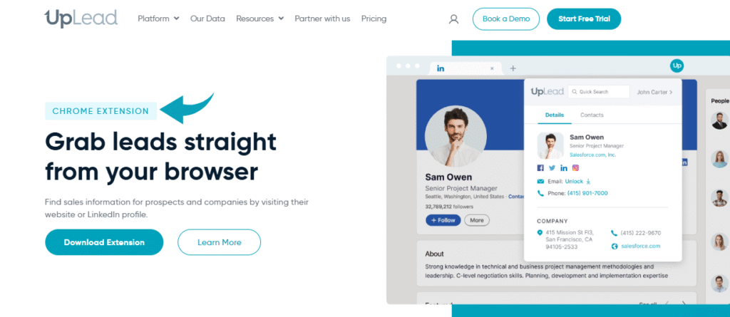Uplead Review: The Best B2B Lead Tool in 2025? 13 UpLead CHROME EXTENSION
