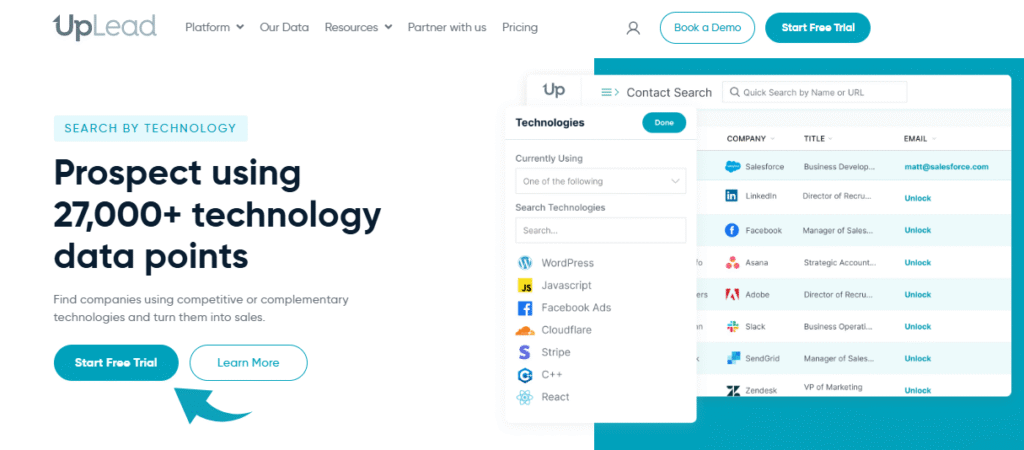 Uplead Review: The Best B2B Lead Tool in 2025? 10 UpLead Technographics