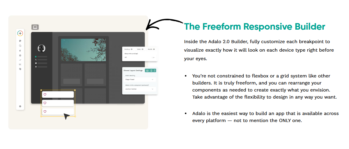Adalo Freeform Responsive Builder