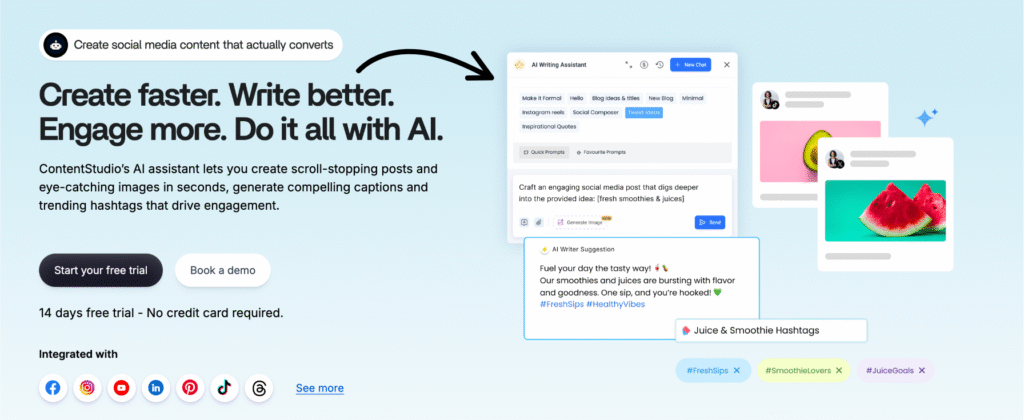 content studio faster ai assistant