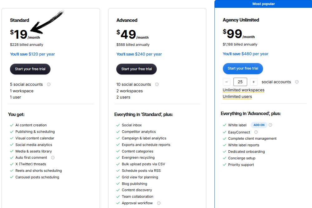 content studio pricing
