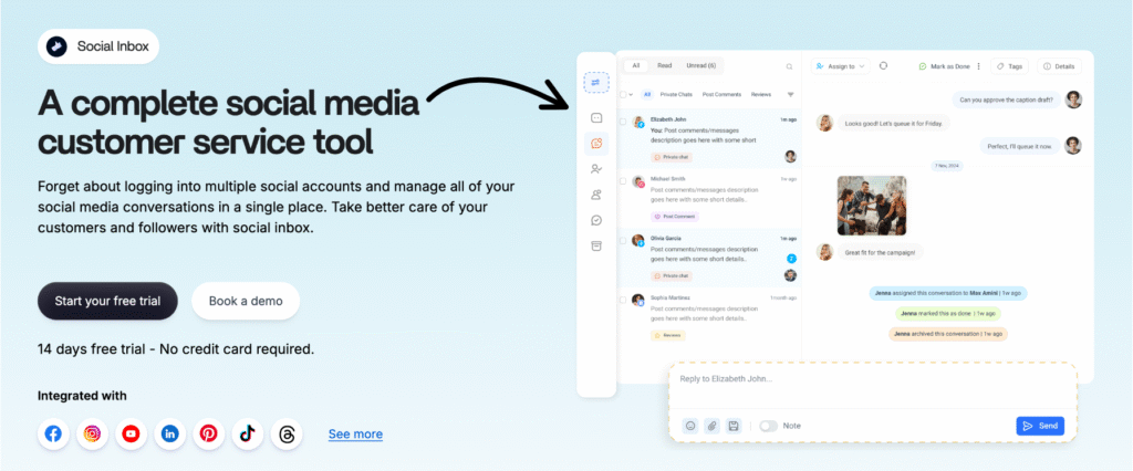 content studio social media customer service tool