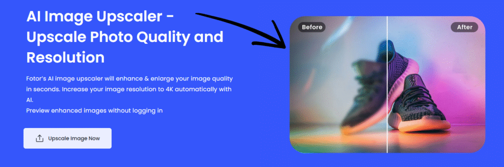 fotor AI Image Upscaler