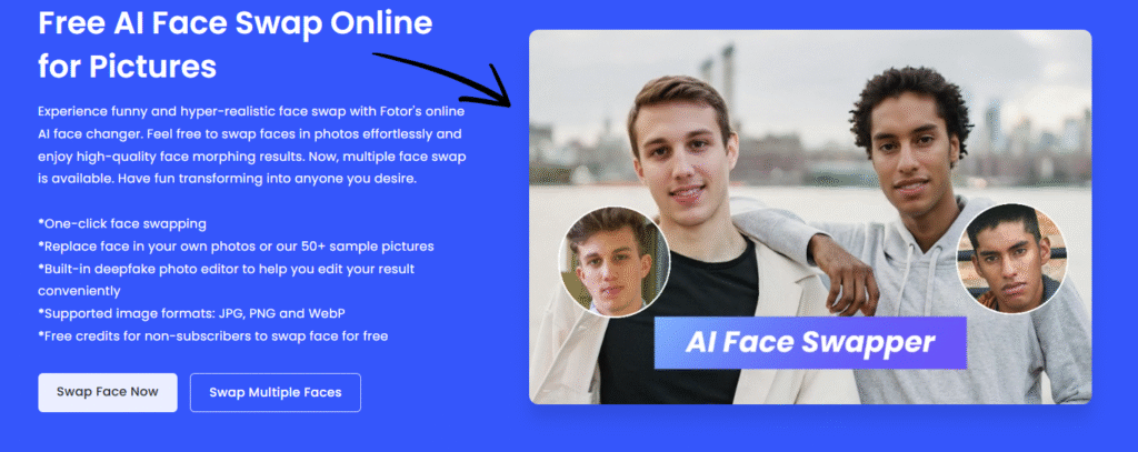 fotor ai face swapper