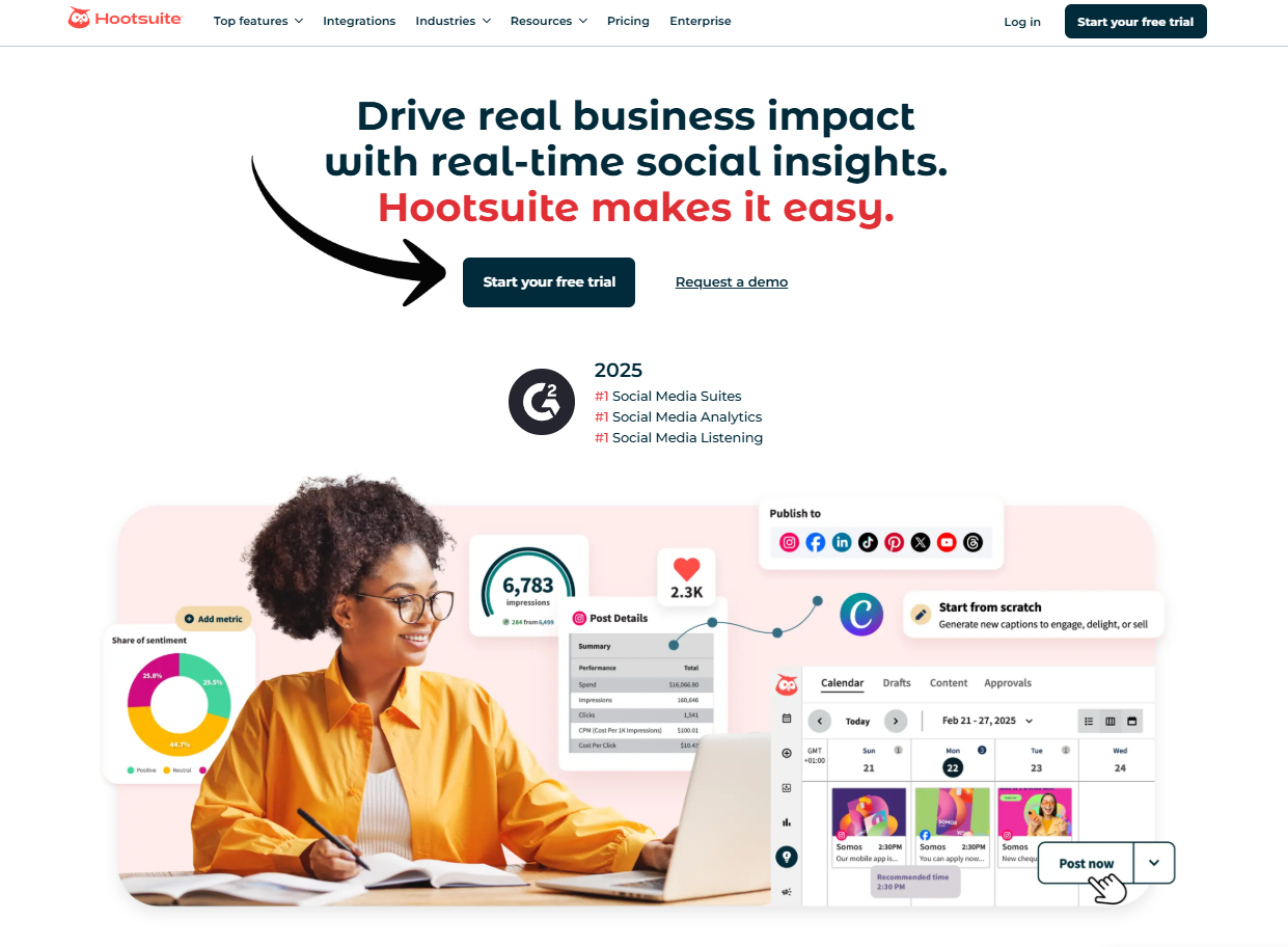 hootsuite homepage