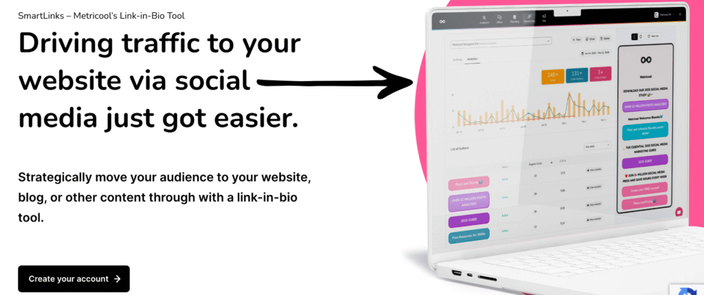 metricool Link-in-Bio Tool