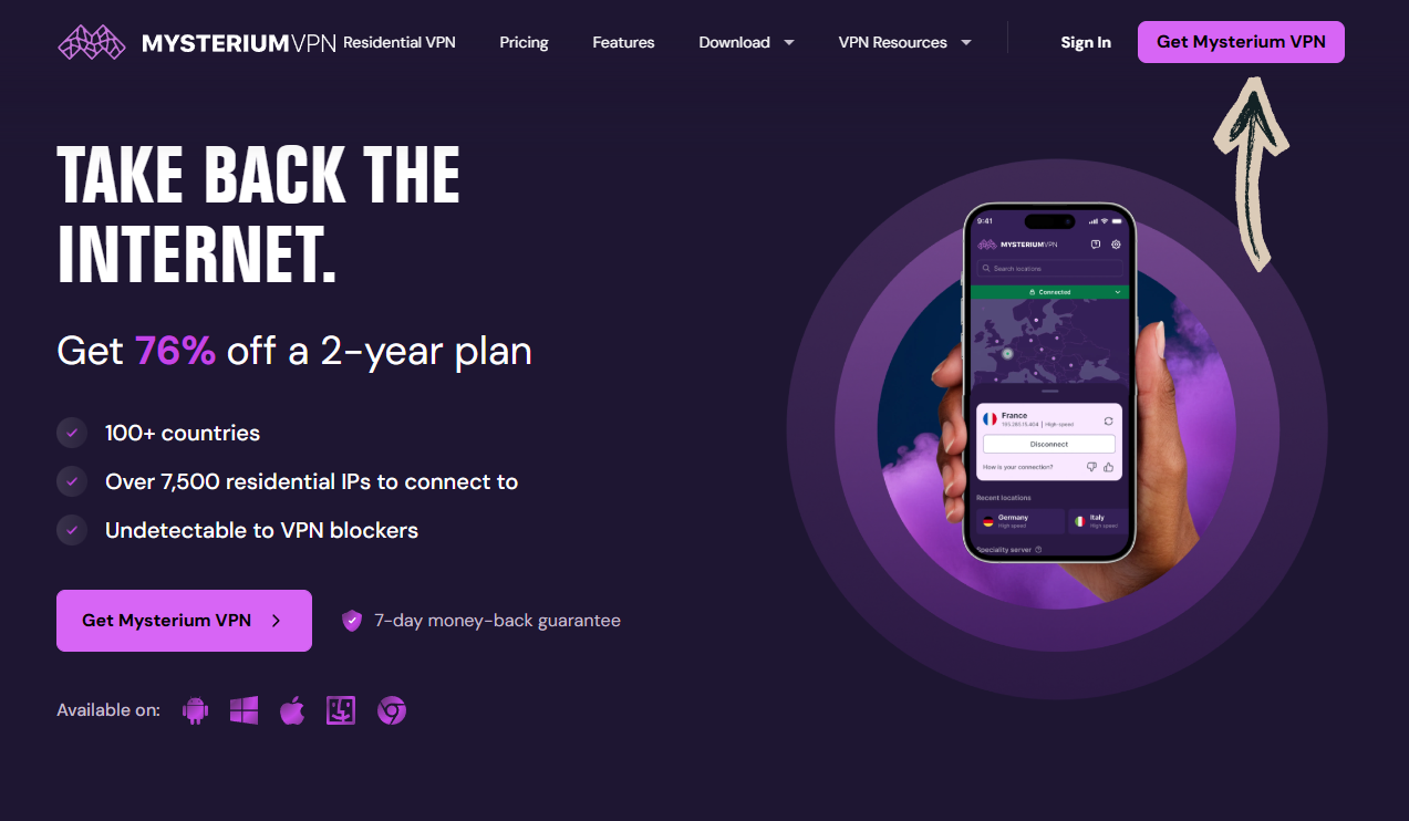How to Use Mysterium VPN Step by Step — 2026 Tutorial 4 mysterium vpn homepage