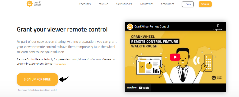 CrankWheel in 2026: Still the Best Screen Share Tool? 12 CrankWheel Remote Controller Image