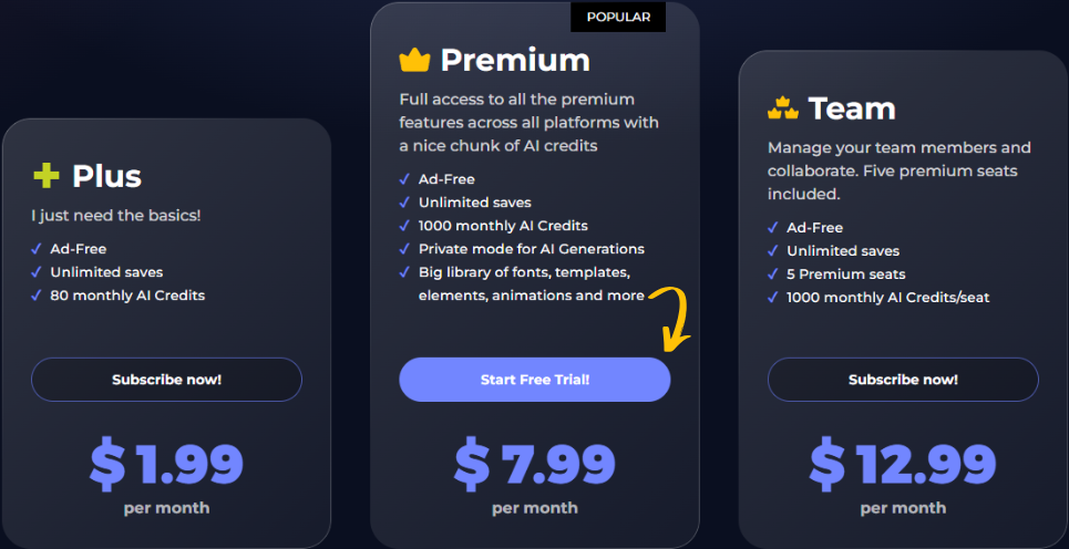 PIXLR-pricing