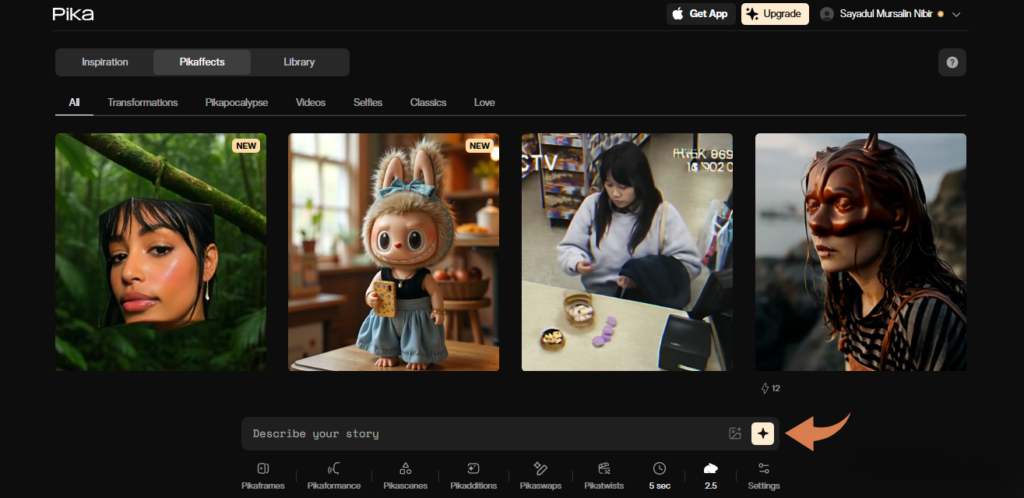 How to Use Pika Labs for Attractive Clips in 2026 5 Pika Labs Pika Pre-made Clips