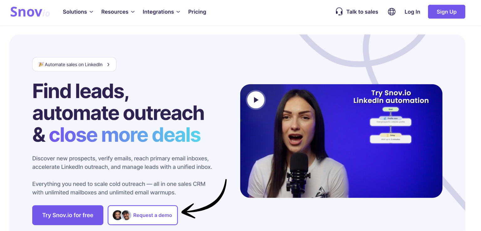 snov homepage